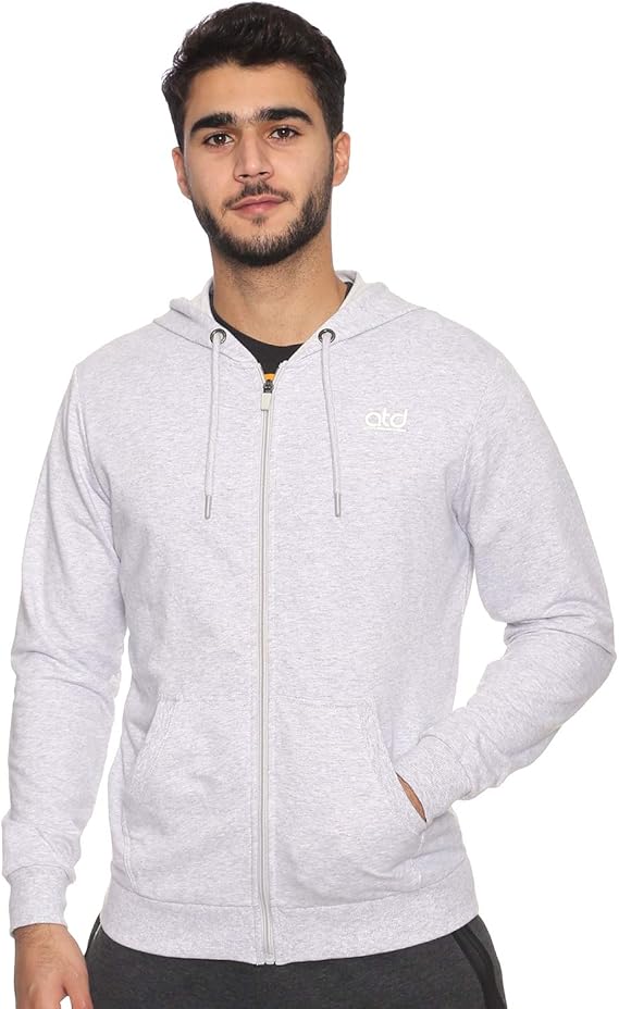 Splash Men's Zip-Up Running Hoodie with Kangaroo Pockets and Drawstring