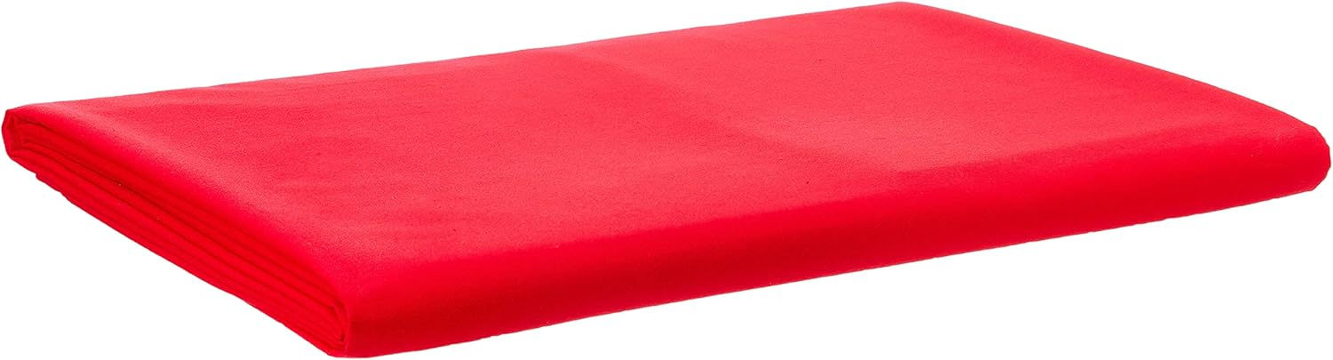 Home of Linen - Flat Sheet, 260 x 260 cm, Red