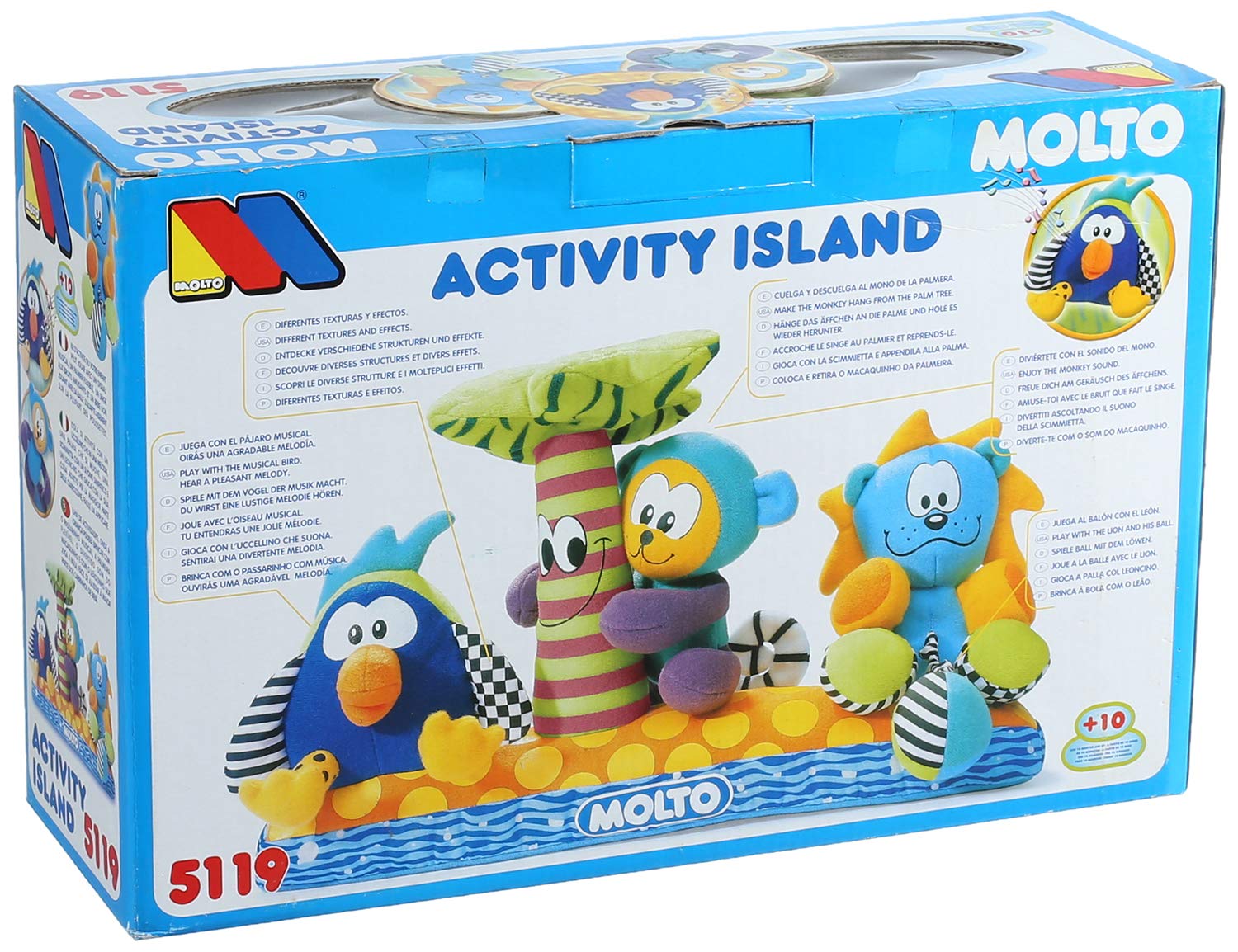 Molto 5119 Activity Island Animal Soft Toys with Music