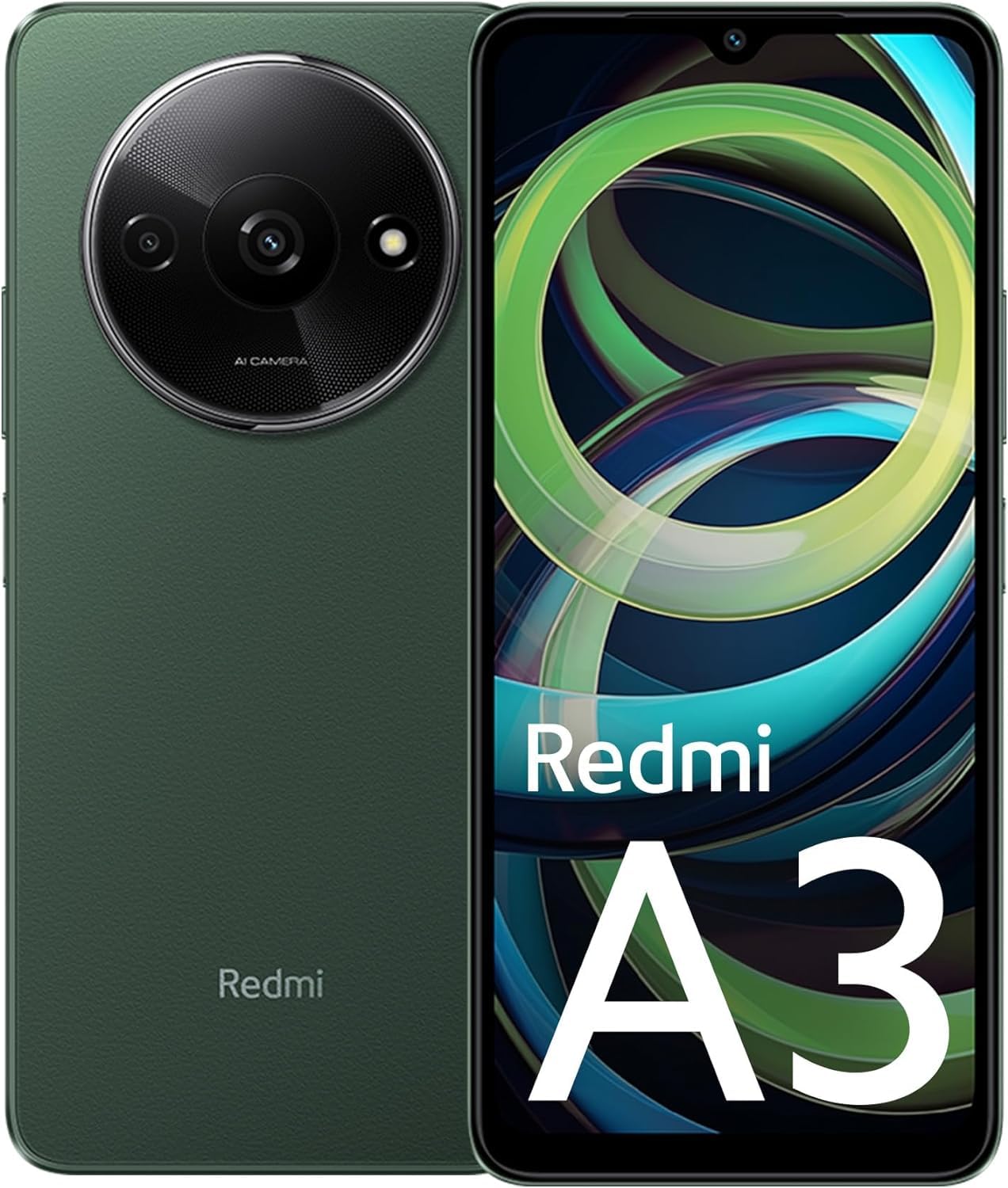 هاتف Redmi A3 الذكي - تجربة موبايل قوية وأنيقة مع شاشة HD+ بحجم 6.71 بوصة، بطارية 5000 مللي أمبير، شريحتين SIM، وكاميرتين مع اتصال 4G