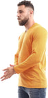 Off Cliff Men's Plain V-neck Long Sleeves Casual T-shirt