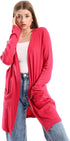 JAMILA Women's Short Cardigan with Front Pockets