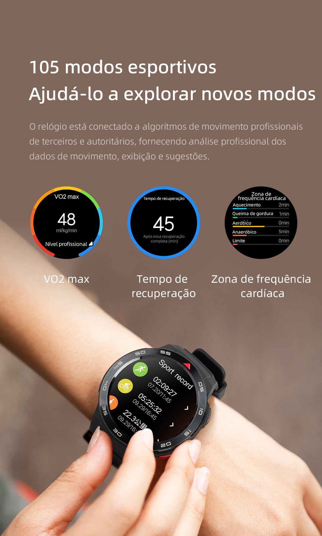 Mibro Android Smartwatch GS Pro – 1.43" AMOLED Display, GPS, Bluetooth Calling, Dual-Core Processor, 4PD Heart Rate Monitoring, 5ATM Water Resistance