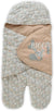 Junior Baby Girl Swaddle, Patterned Gray * Nude Beige