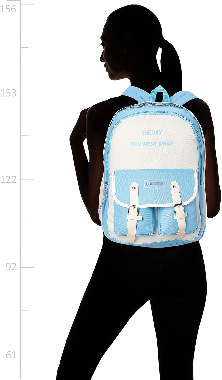 Generic Unisex MOT - 208 Backpack, Baby Blue White, L