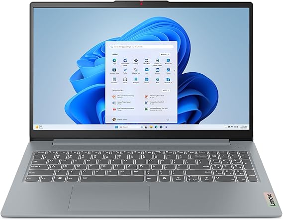 Lenovo IdePad Slim 3, AMD Ryzen 5 7520U, 8GB Soldered LPDDR5-5500, 15.6" FHD (1920x1080) IPS 300nits Anti-glare, 512GB SSD, Windows 11 Home(82XQ00BNED)