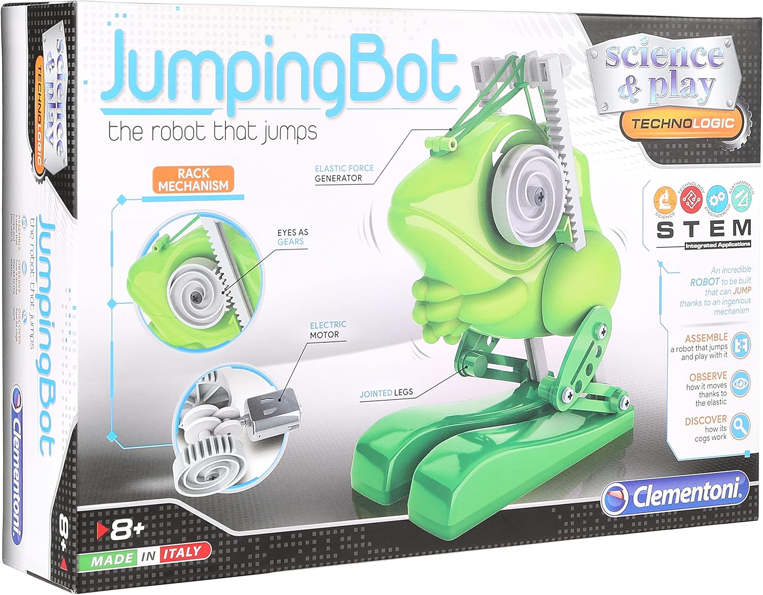 Clementoni Creative Toy Jumping Bot - Building & Construction for Ages 8 to 12