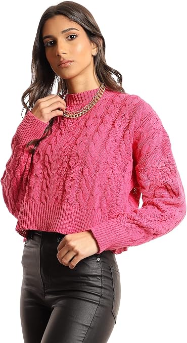 Ravin Women's Mock Neck Knitted Pullover Sweater - Style W21W456