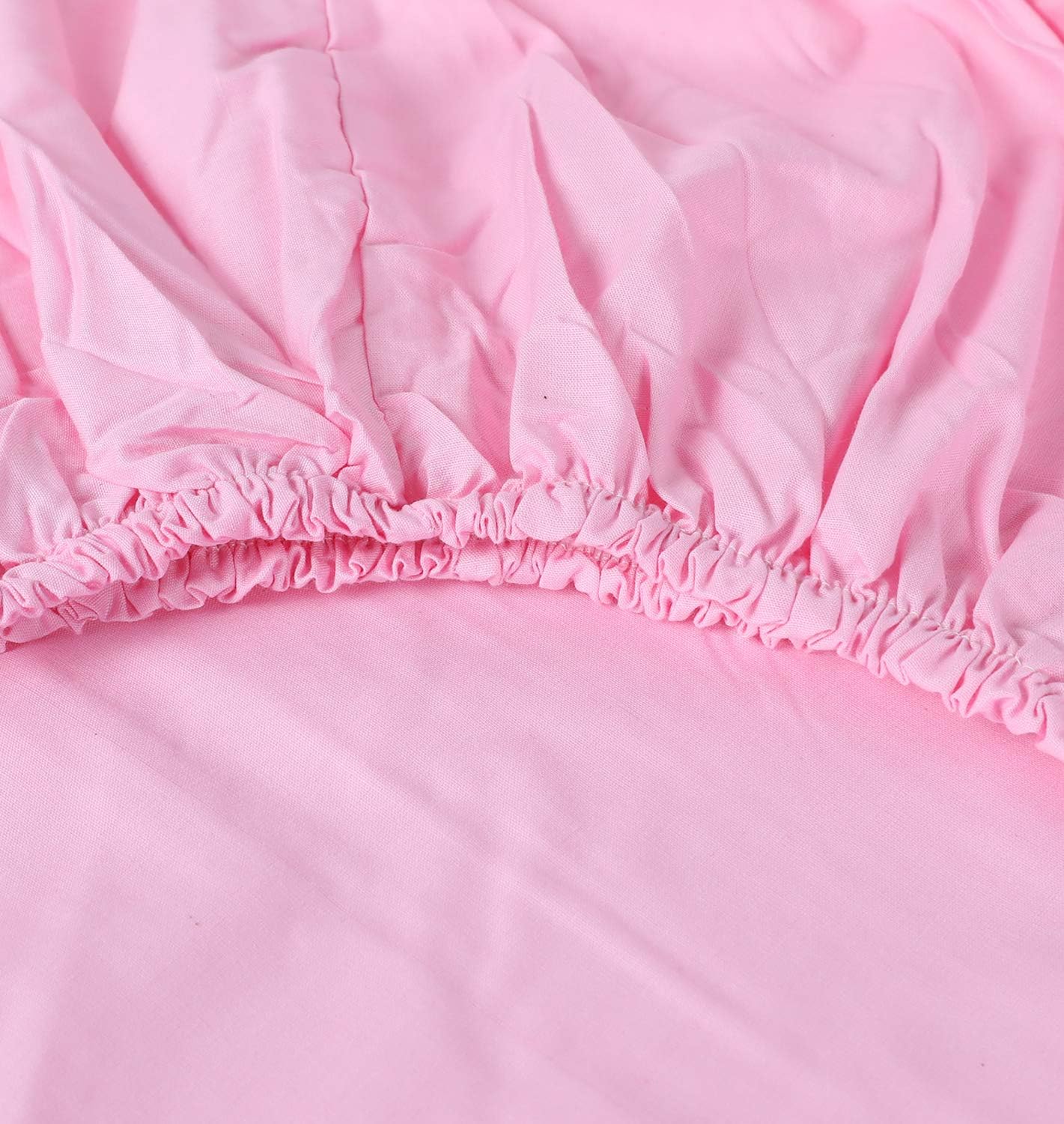 Nice Solid Cotton Bed Sheet, 180 x 200 cm - Rose