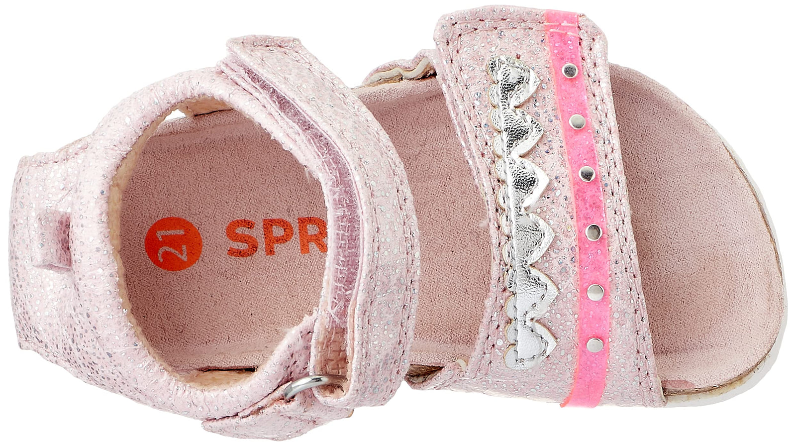 SPROX Girls' Open Toe Flat Sandal with Velcro Strap