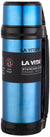 Lavita - Stainless Steel Thermos 1.00 Liter Mitac Blue with Handle and Deluxe Belt