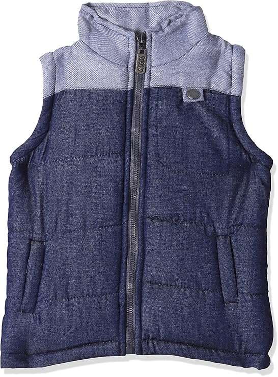 Giggles Quilted Two-tone Side Pockets Vest for Boys