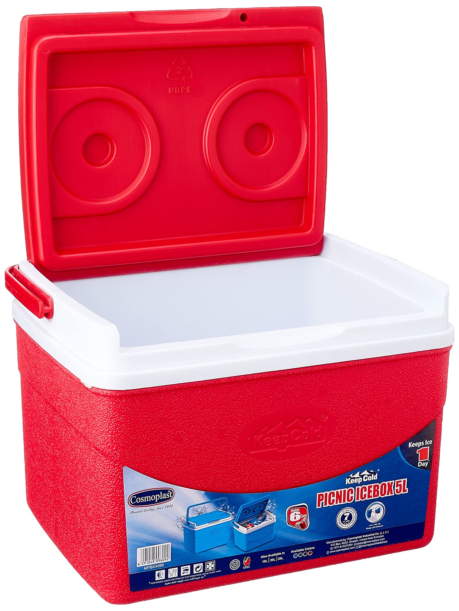 Keep Cold Picnic Icebox, 5 Liters - Red and White