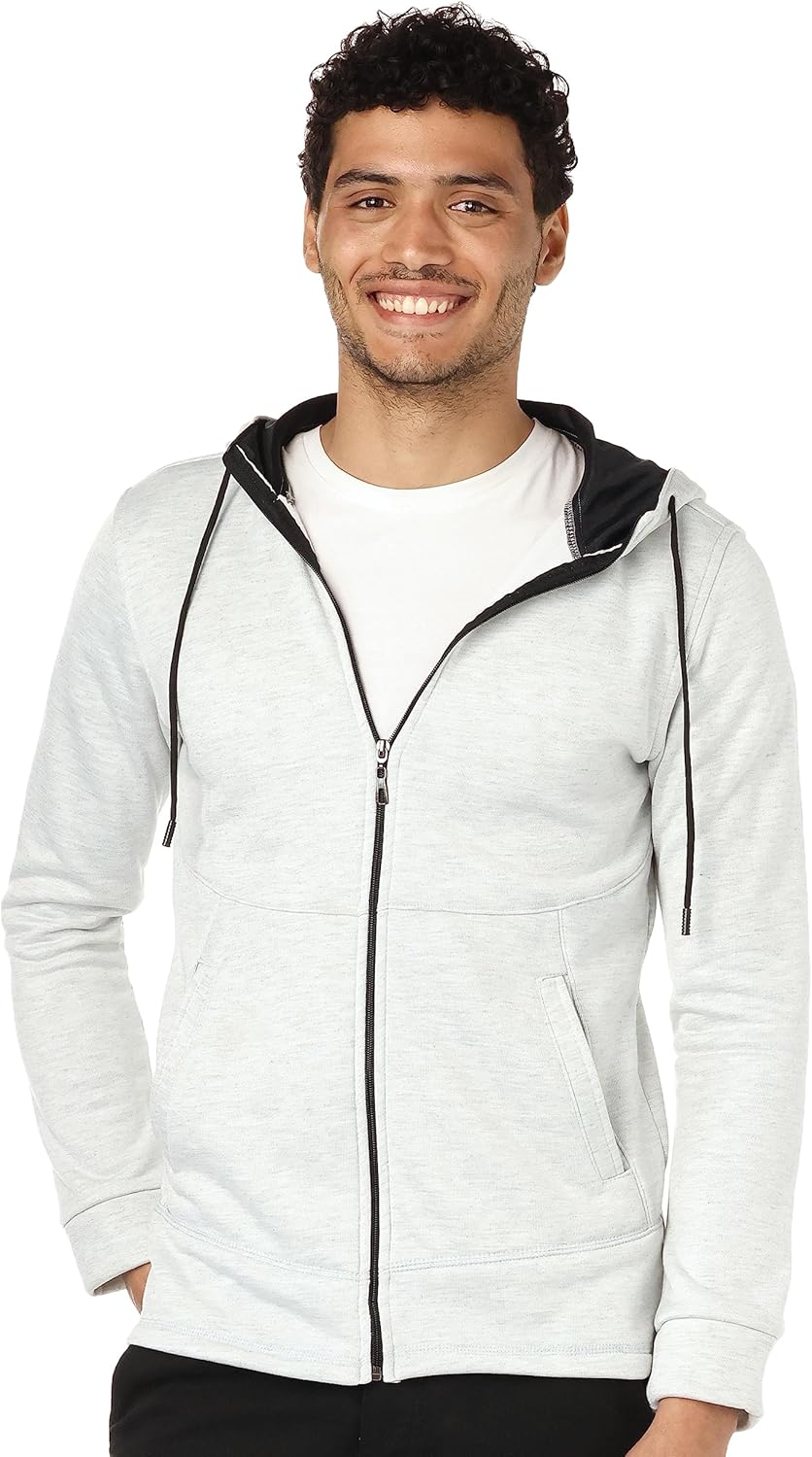 CAESAR Men's Zipped Hoodie with Front Pockets