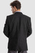 ESLA Men’s Heather Charcoal Black Regular Buttoned Blazer