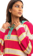 Ravin Women's Buttoned Turn-Down Neck Pullover Sweater - Style 96333