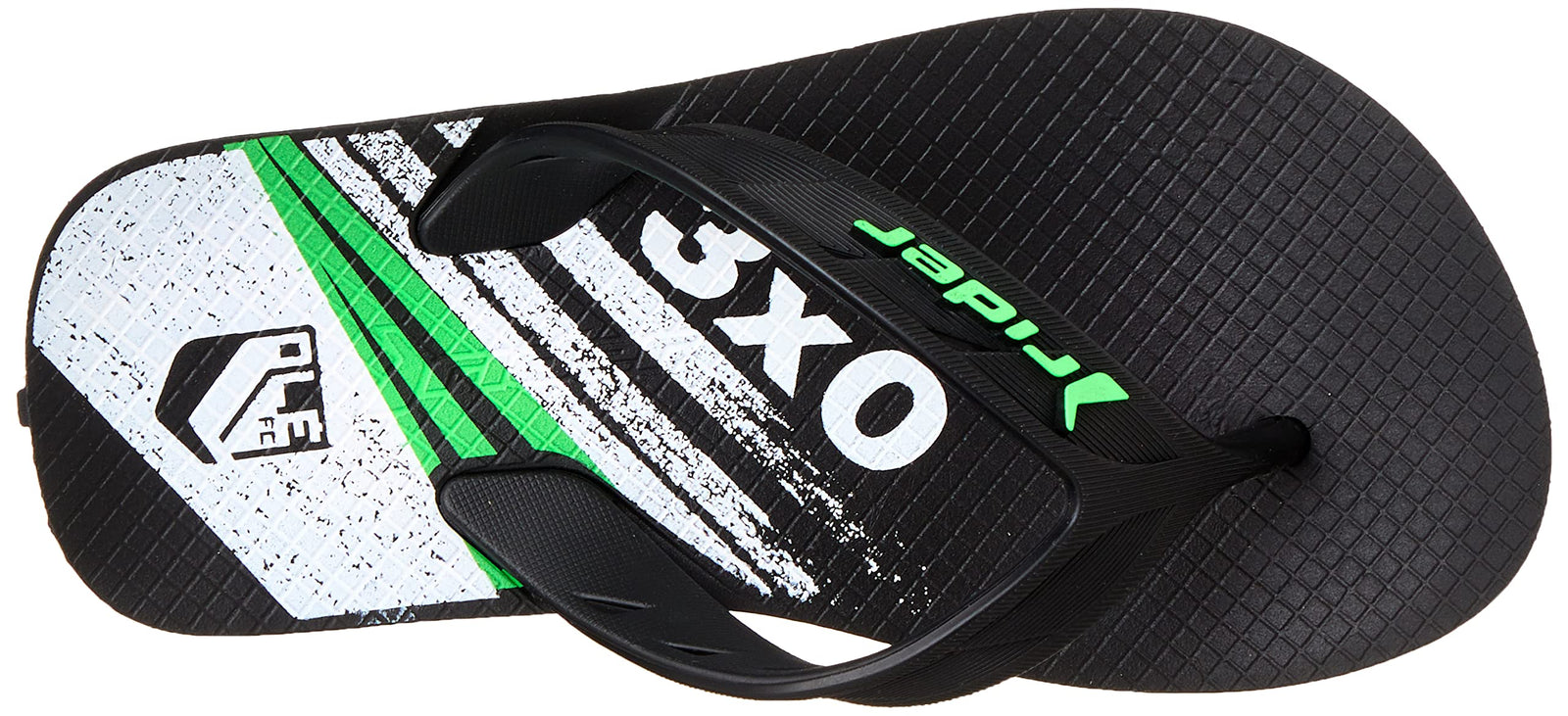 Rider Rubber Flip Flop - Black/Green