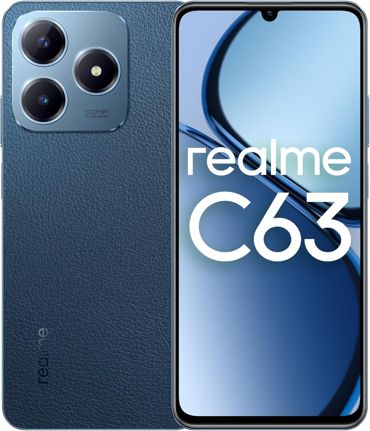 Realme C63 Dual SIM 8GB RAM 256GB 4G (Leather Blue) - Middle East Version