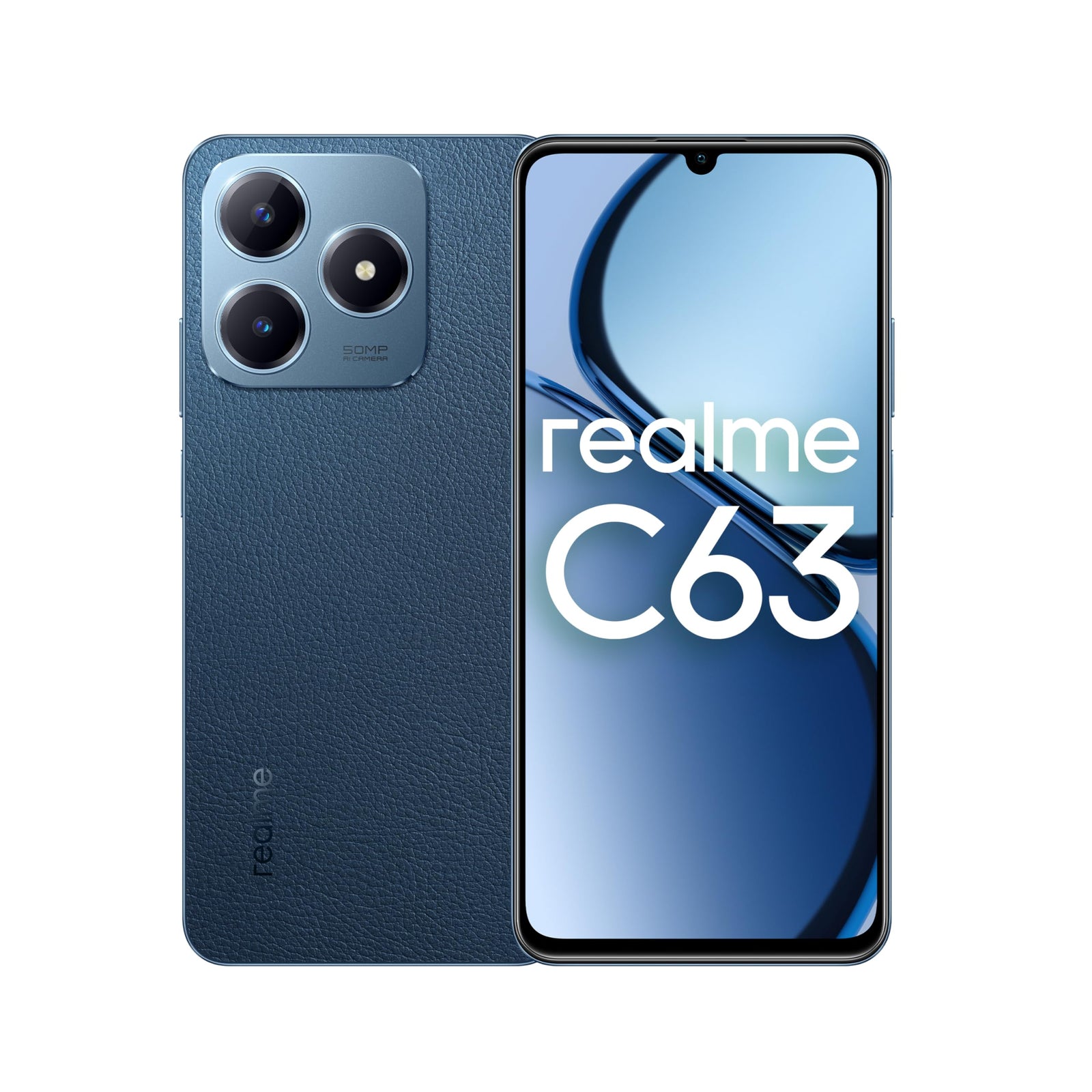 Realme C63 Dual SIM 6GB RAM 128GB 4G (Leather Blue) - Middle East Version