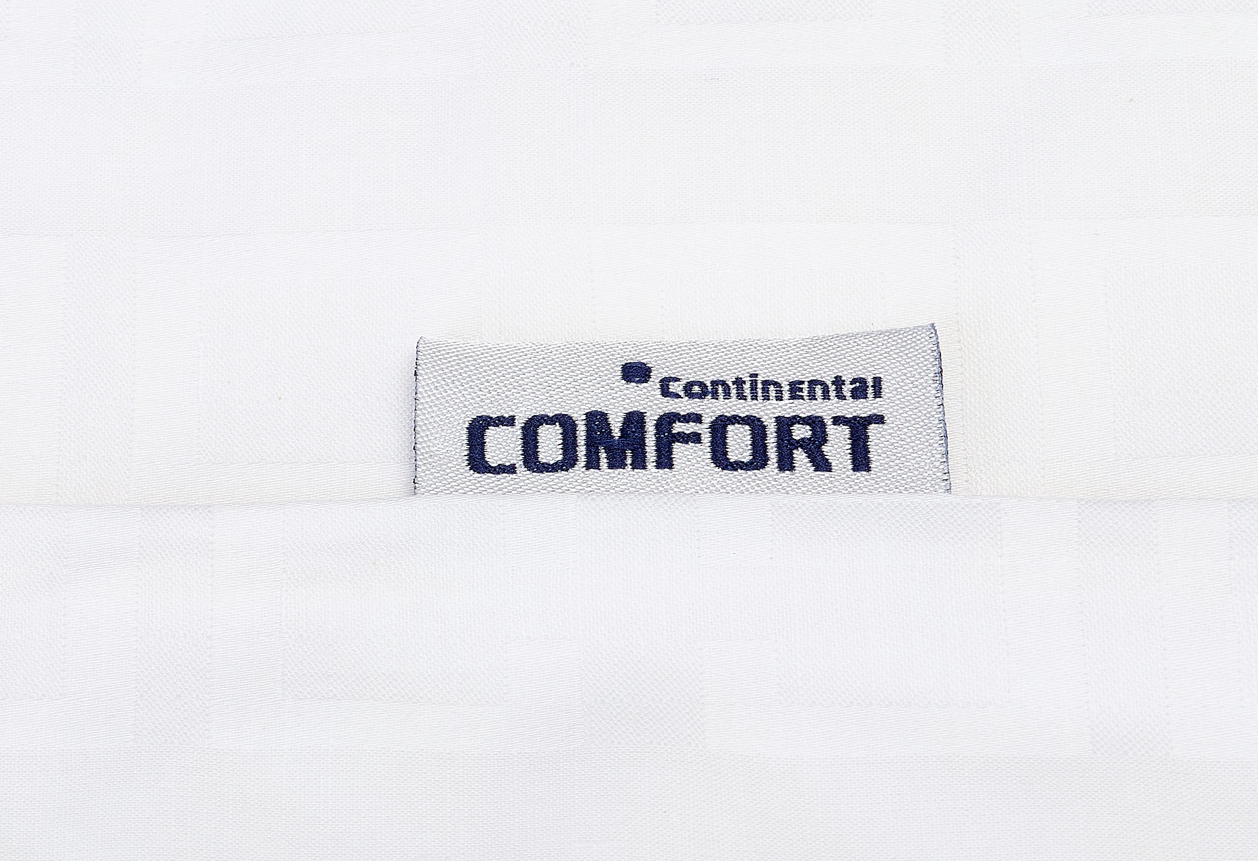 ملاءة سرير Fitted من Continental Comfort - Sigma 250TC، قطن مخطط، أبيض، جيب عميق 35 سم، 120 × 200 سم