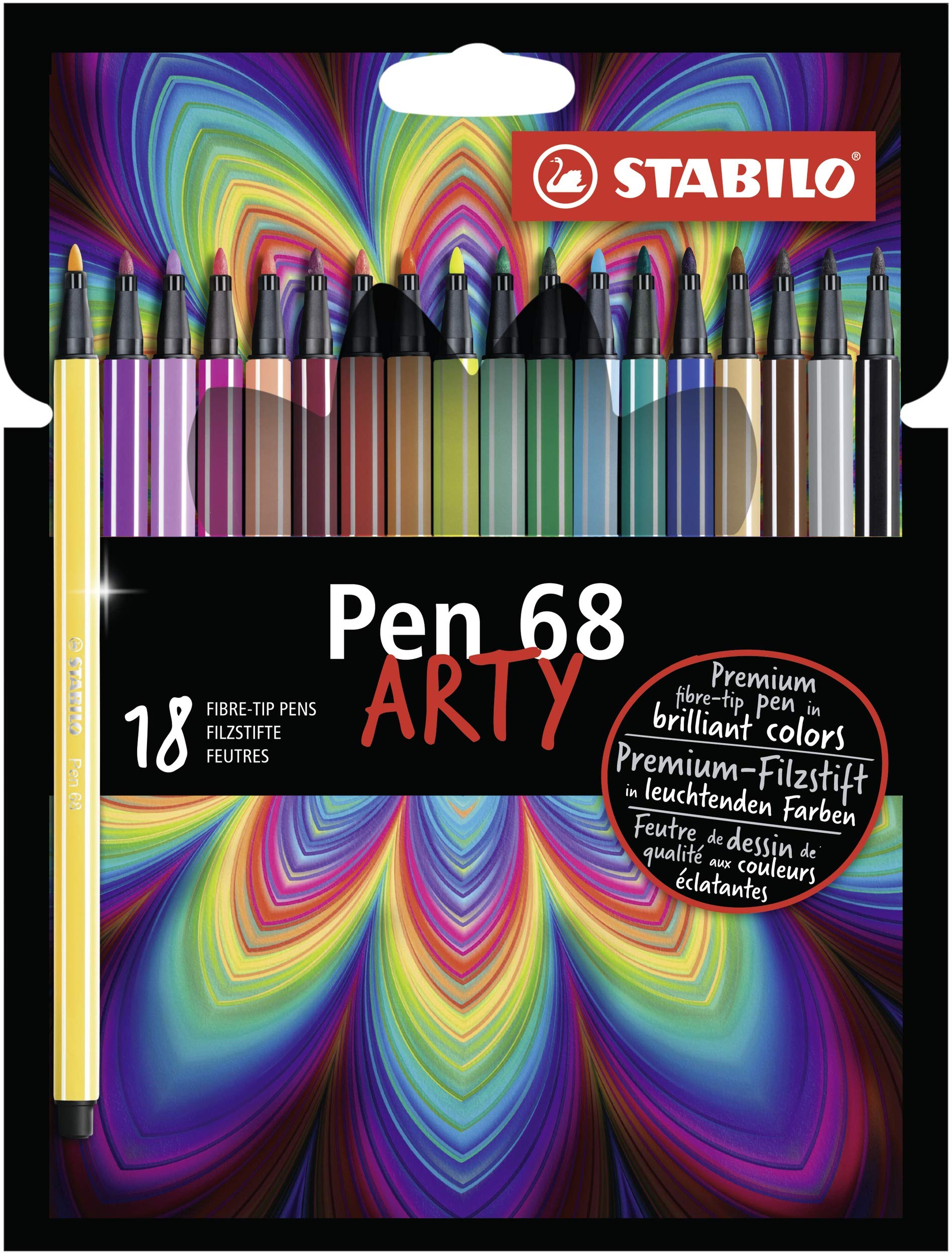 حقيبة أقلام Stabilo Pen 68 Arty - 18 لونًا