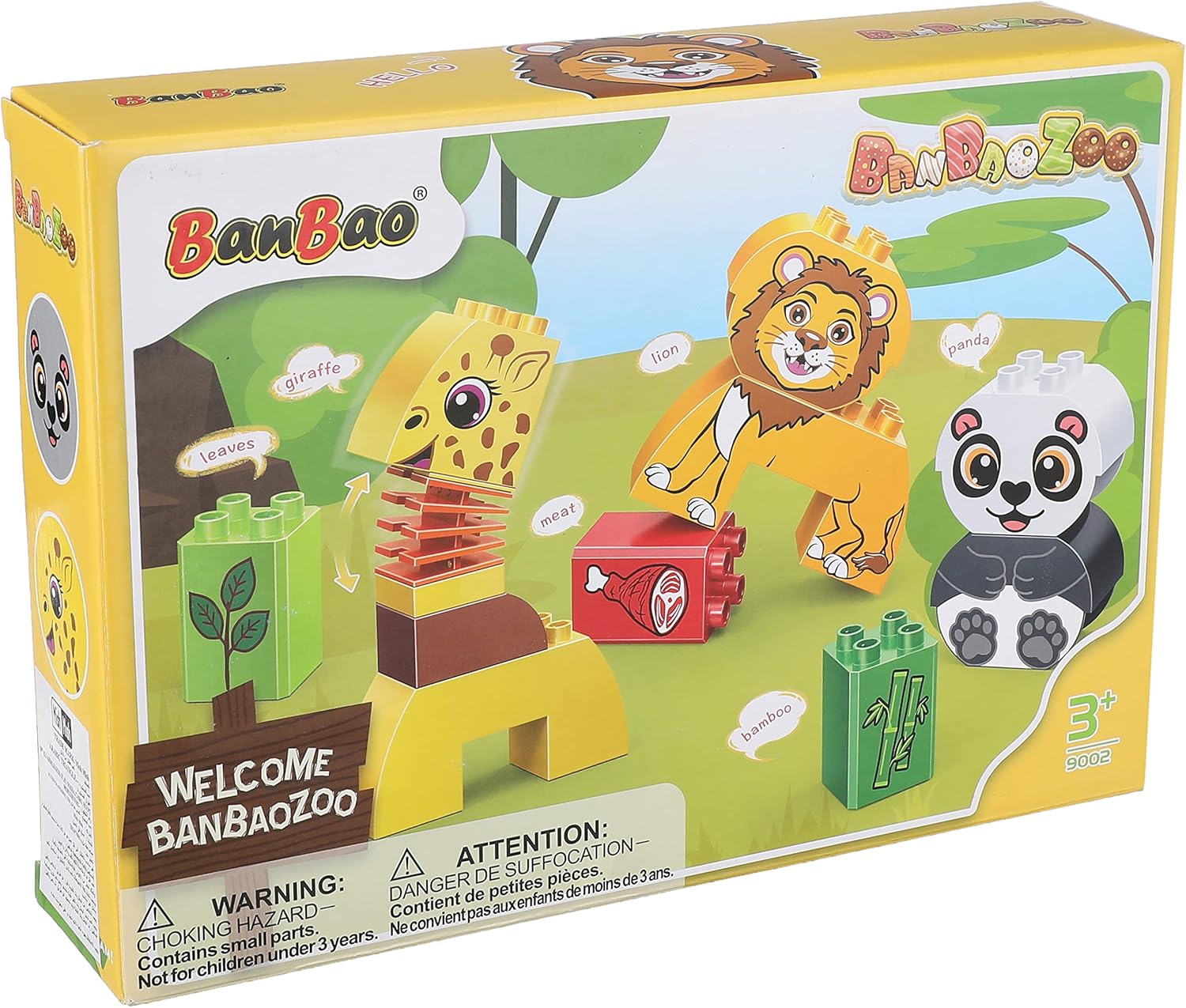 BanBao Zoo Animals Big Blocks for Toddlers