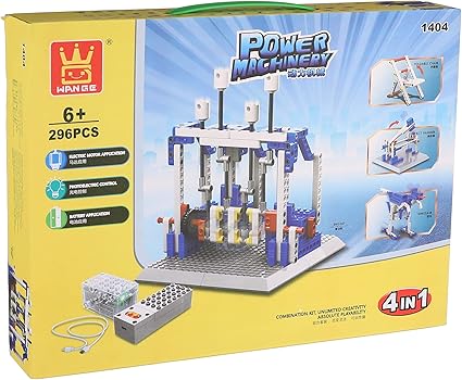 173 Pcs Construction Crane Machine Building Blocks Set 4 in 1 with Power Motor - In Gift BOX