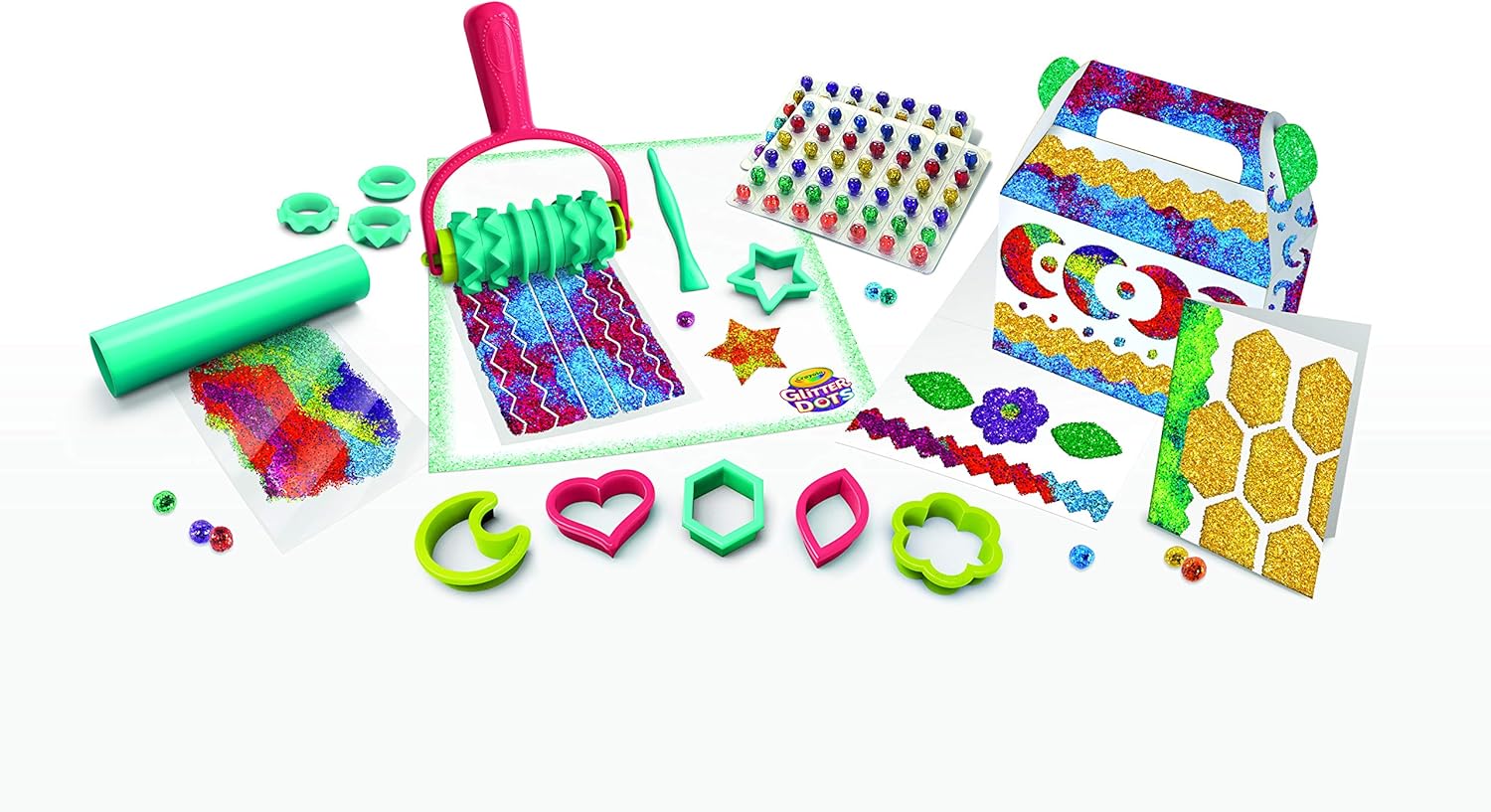 مجموعة الحرف اليدوية للأطفال Crayola Glitter Dots Sparkle Station - 84 نقطة لامعة