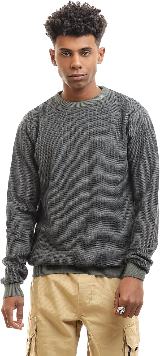 Ravin Men's Long Sleeve Knitted Slip-On Pullover Sweater