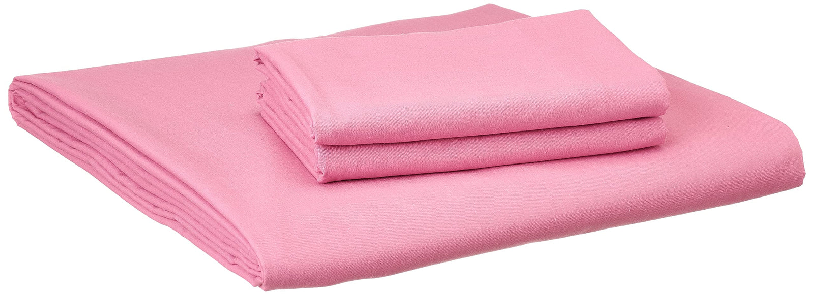 Nice Home Flat Bed Sheet Set - 2 Pillow Cases and 1 Bed Sheet - Dark Red, Size 180x200cm