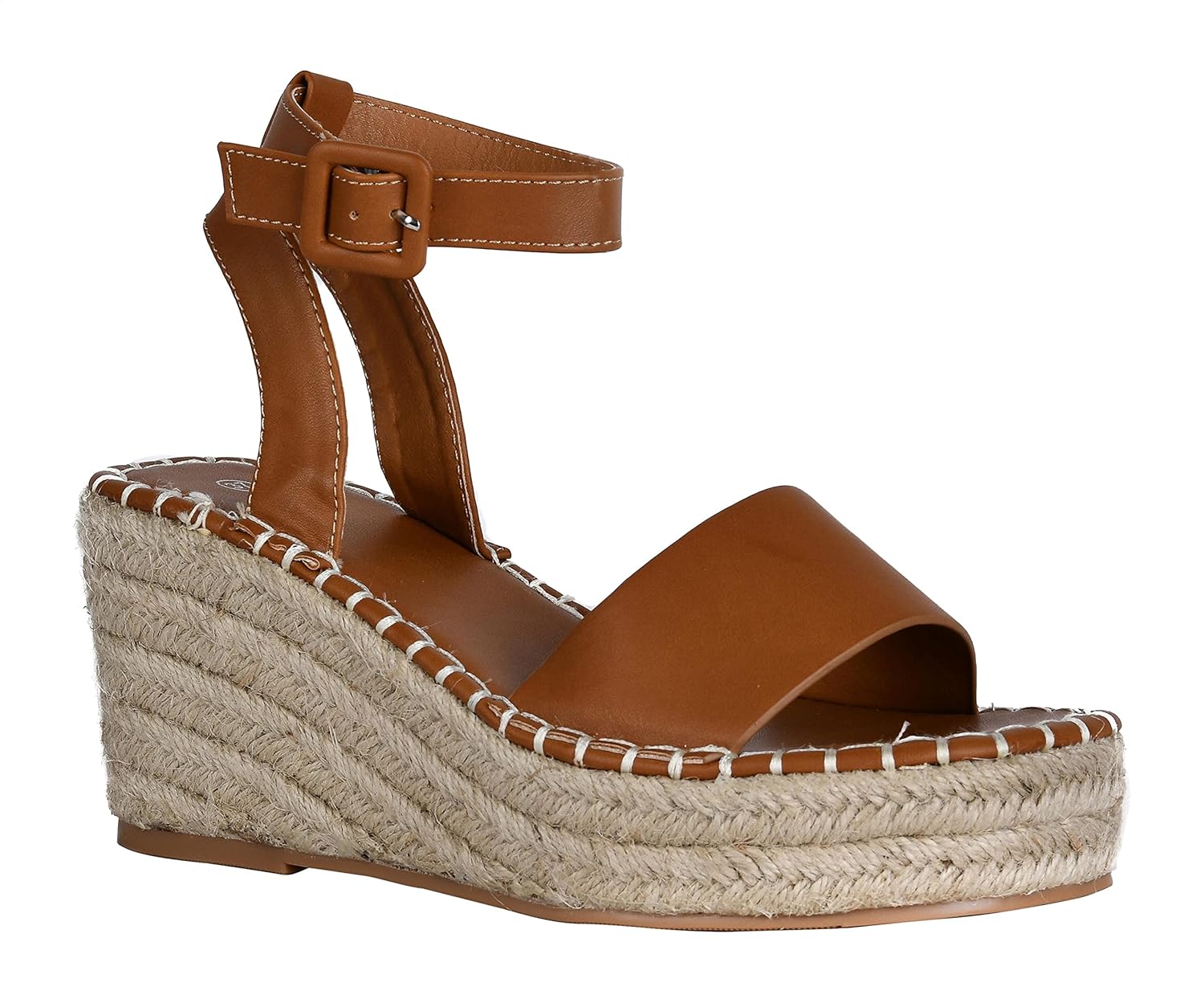 Pixi Faux Leather Open-Toe Wedge Sandals for Women