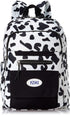 Generic Unisex MOT - 058 Waterproof Backpack with Cow Print Design, White/Black, Large