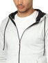 CAESAR Men's Zipped Hoodie with Front Pockets