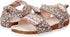 Sprox Leopard-Pattern Velcro-Strap Flat Sandals for Girls