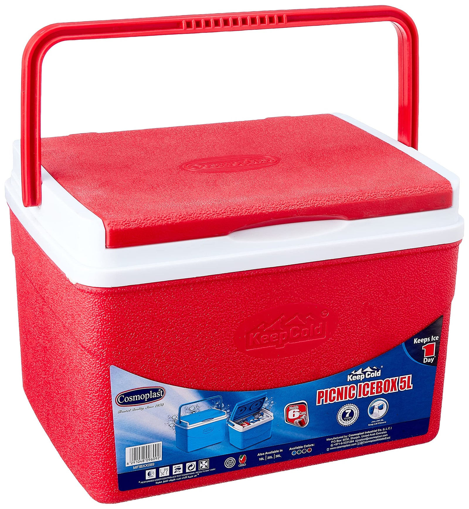 Keep Cold Picnic Icebox, 5 Liters - Red and White