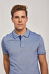 DALYDRESS Men's Casual Short Sleeve Cotton Polo Shirt with Striped Collar - Regular Fit - Model 220-470-302-13