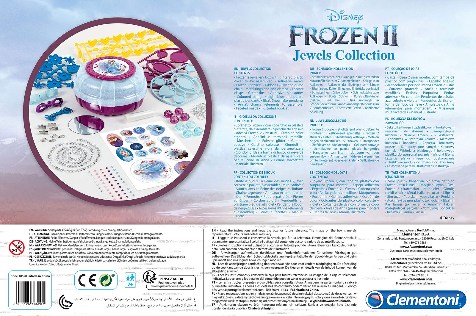 Clementoni Disney Frozen 2 Cool Jewels Craft Set for Kids (Aged 7 and Up)