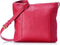 Alfa Leather Co. Back-Pocket Engraved Logo Crossbody Bag for Women - Red