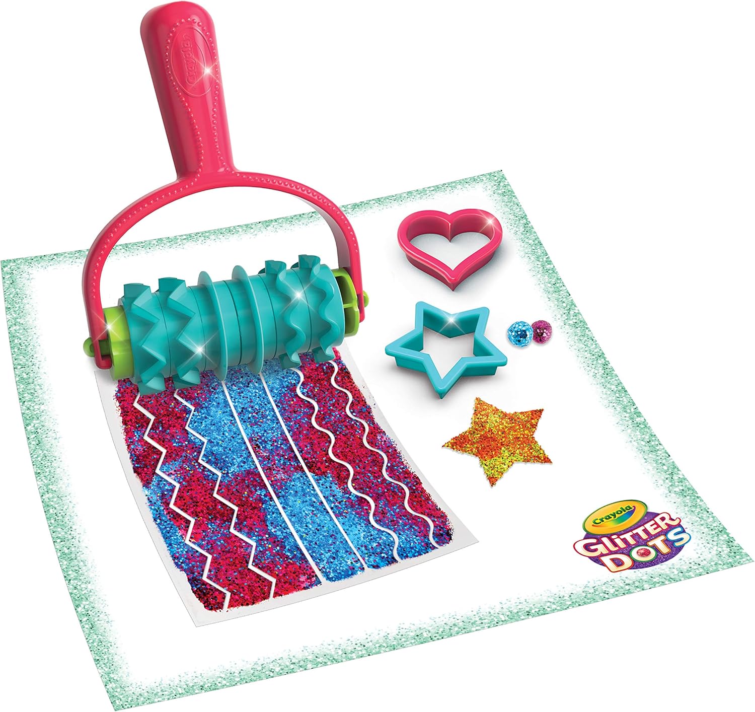 مجموعة الحرف اليدوية للأطفال Crayola Glitter Dots Sparkle Station - 84 نقطة لامعة