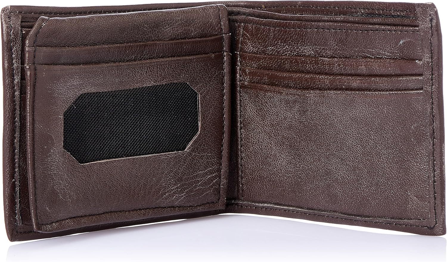 OX Dark Brown Leather For Men - Bifold Wallets