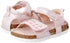 SPROX Girls' Open Toe Flat Sandal with Velcro Strap