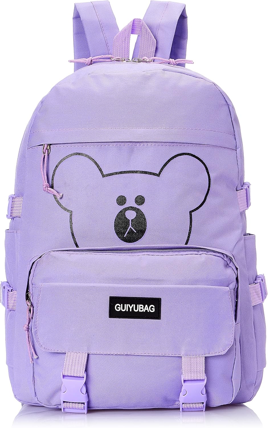 Generic Unisex Backpack, Purple Black, Size L