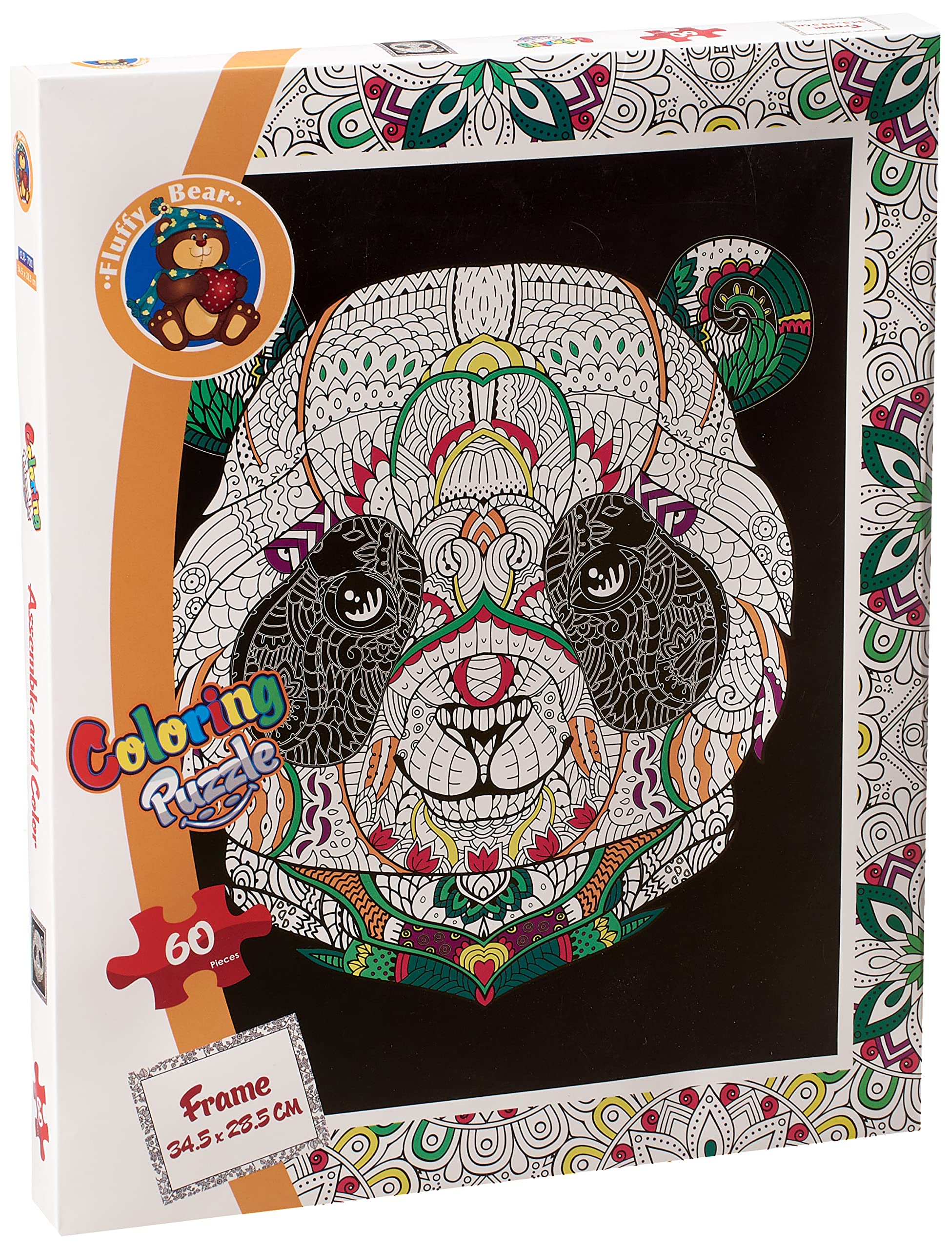 Panda Coloring Puzzle - 60 Pieces