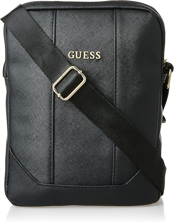 حقيبة تابلت Guess بتصميم Saffiano-Look PU بحجم 10 بوصات – أسود
